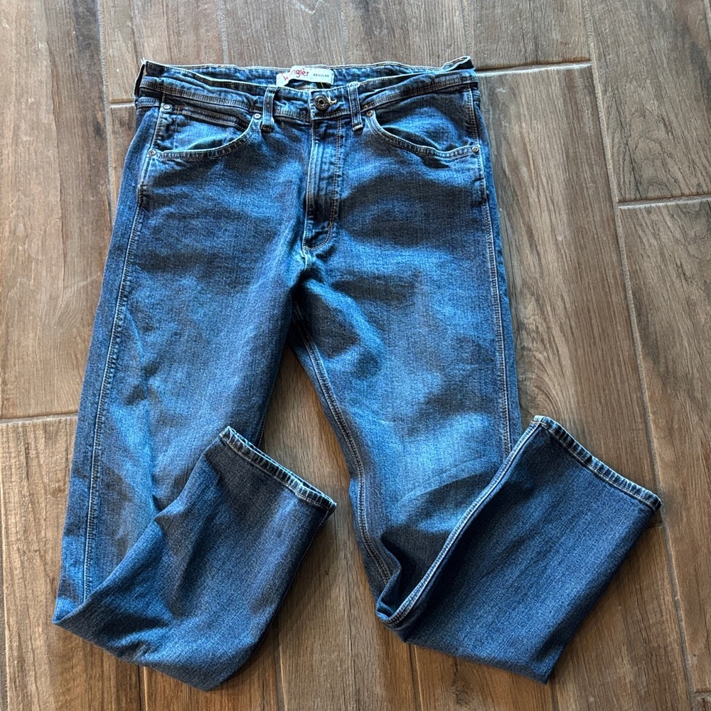Wrangler Blue Straight-Leg Jeans